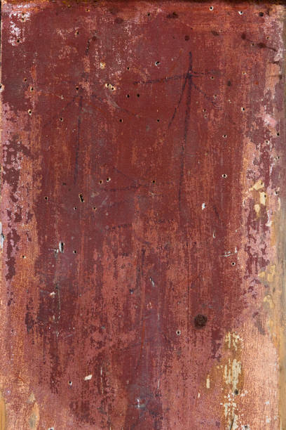 istock Red painted wooden texture background. , Rough, aged, shabby, broken, off 1839807252