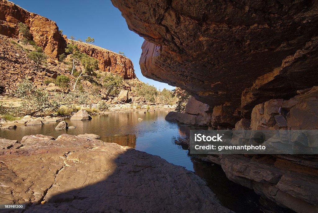 Ormiston Gorge, West MacDonnell Ranges Ormiston Gorge is located within the West MacDonnell National Park, 135 kilometres west of Alice Springs in central Australia. West Macdonnell National Park Stock Photo