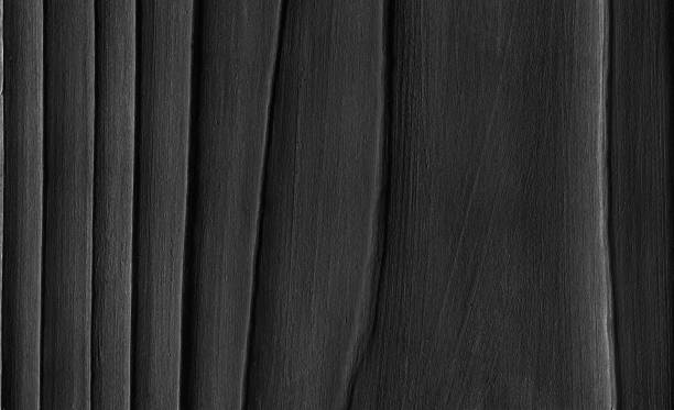 Overhead view of black wooden table