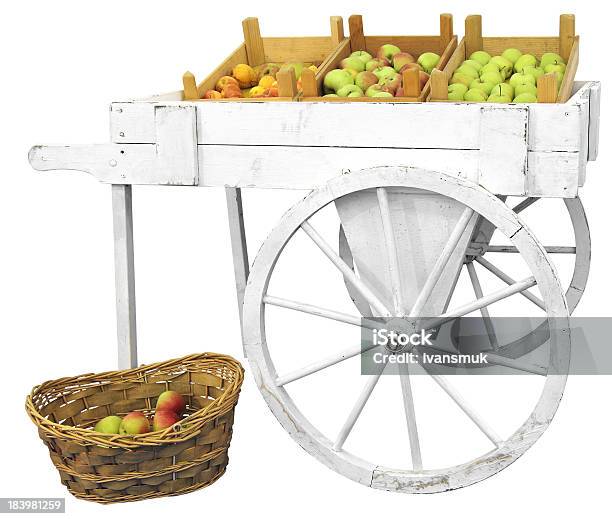 Cart With Apples Stock Photo - Download Image Now - Fruit, Market Stall, Cart