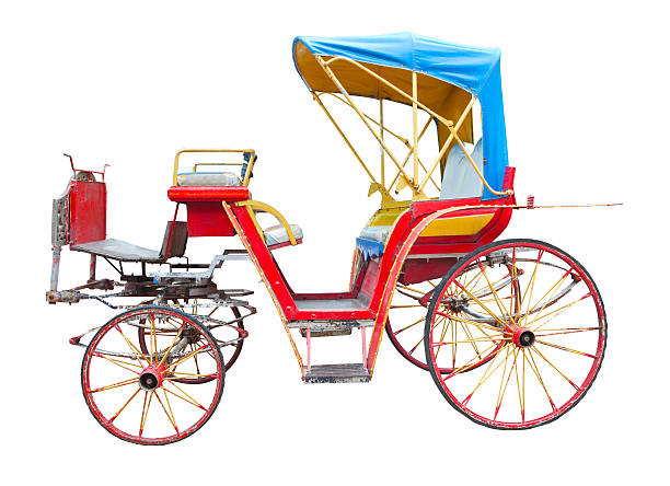 istock old horse drawn carriage isolated on white background 183981819