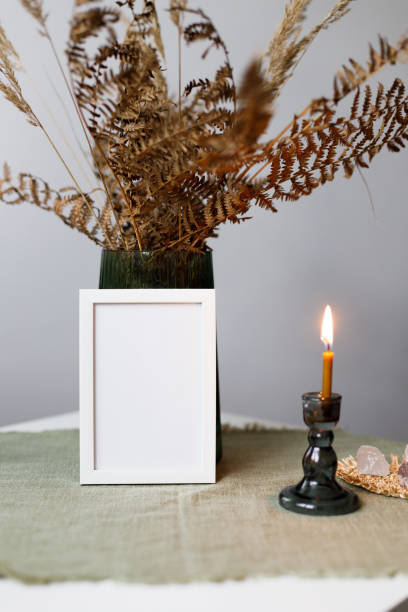 istock Mockup near a vase and a candle 1839819617