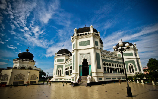 The Great Mosque (Masjid Raya) in Medan, Indonesia