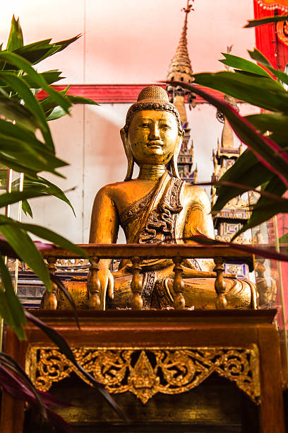 istock Buddha statue Shan style , Wat Papoa Chiangmai Thailand 183982115