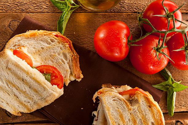 istock Homemade Tomato and Mozzarella Panini 183982256