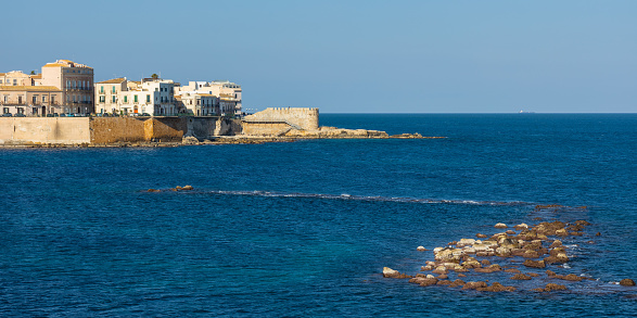 The transparent water of Cala Minnola Island of Levanzo Egadi Islands (Trapani) Sicily