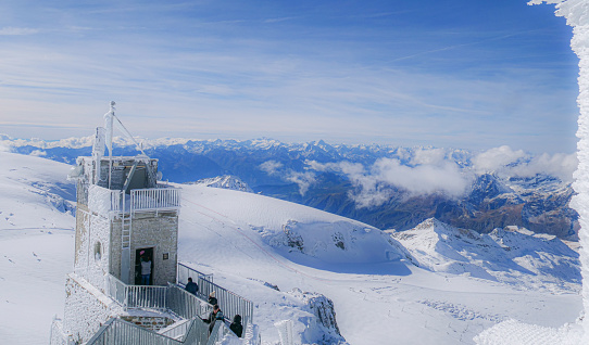 Panorama view over Kaprun, Zell am see, Kitzbuhel Range and Tirol, Austria.