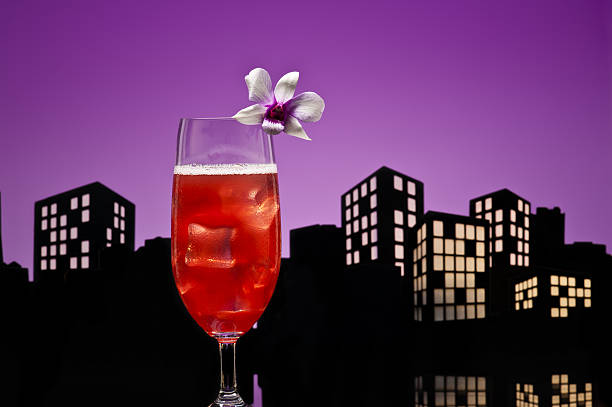 istock Metropolis Singapore Sling cocktail in city skyline setting 183991160