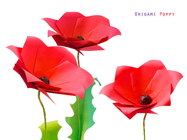 istock Origami poppy flower3 183991528