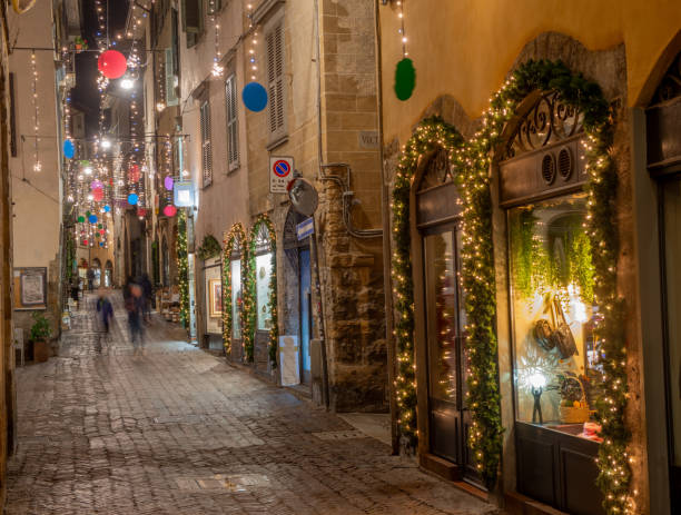 istock Ancient Bergamo street illuminated for Christmas 1839918126