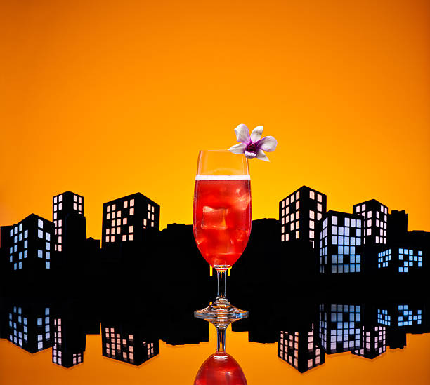 istock Metropolis Singapore Sling cocktail in city skyline setting 183992691