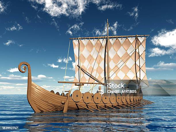 Viking Ship Stock Photo - Download Image Now - Viking Ship, Viking, Sailing