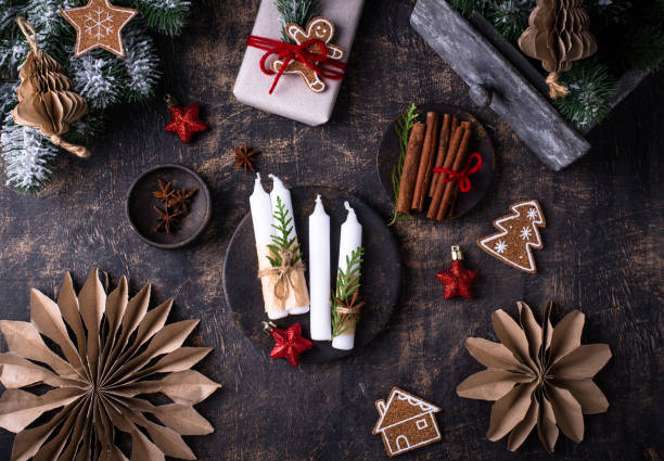 istock Procass of decorating Christmas advent candles 1839930928
