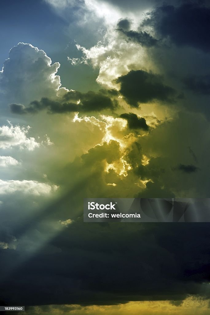 Sol e nuvens - Royalty-free Condensação Foto de stock