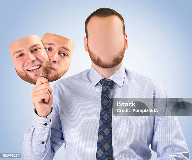 Happy And Sad Mask Stock Photo - Download Image Now - Hiding, Mask - Disguise, Adult