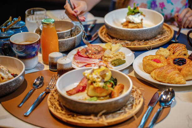 istock Gourmet brunch spread on table in restaurant. Dining and cuisine. 1839950833