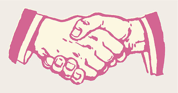 рукопожатие - businessman two people business person handshake stock illustrations