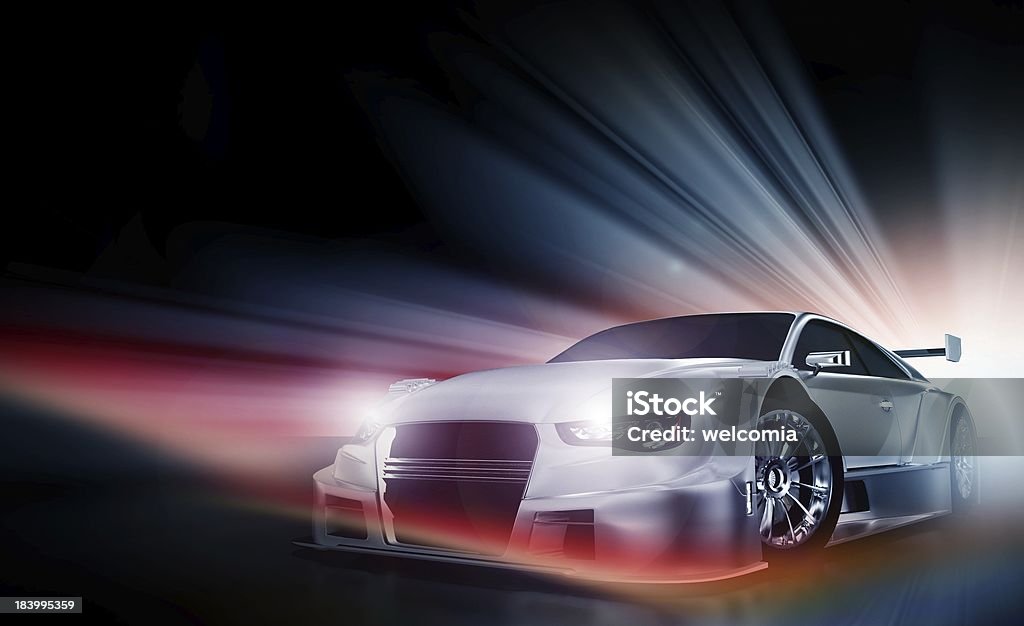 Speed Demon Speed Demon - Motorsport Theme. Cool Colorful Lights and Performance Vehicle with Headlights On. Transportation Illustrations Collection Car Stock Photo