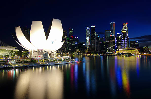 istock Marina bay on twilight background, Singapore 183995619