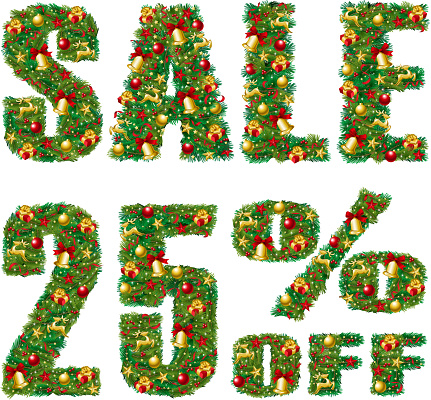 Christmas Sale 25% discount. EPS10.