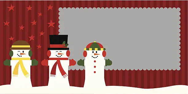 Vector illustration of Snowmen