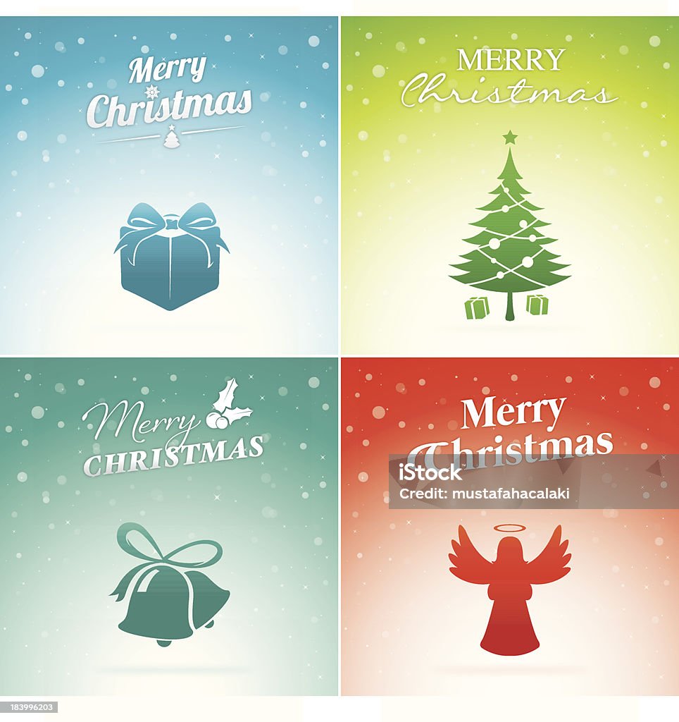 Colorido Natal cartões de saudações - Royalty-free Ilustração arte vetorial