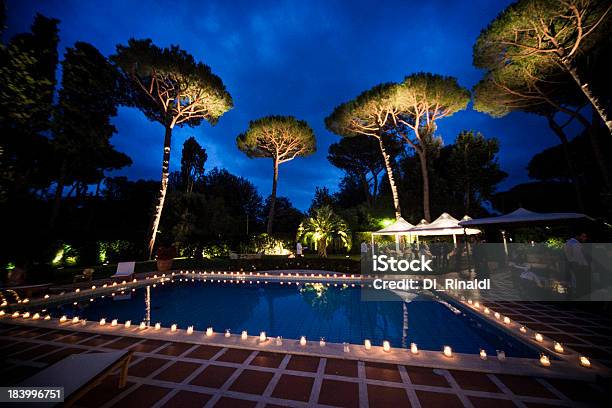 Swimming Pool At Night Stock Photo - Download Image Now - Swimming Pool, Night, Party - Social Event