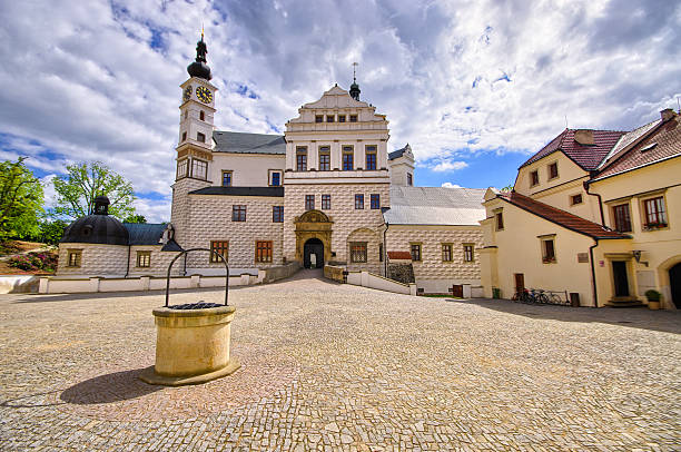 Palace with well in Pardubice, Czech Republic