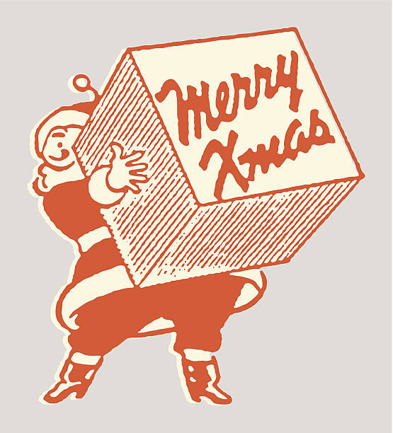 Santa Claus with Huge Box
