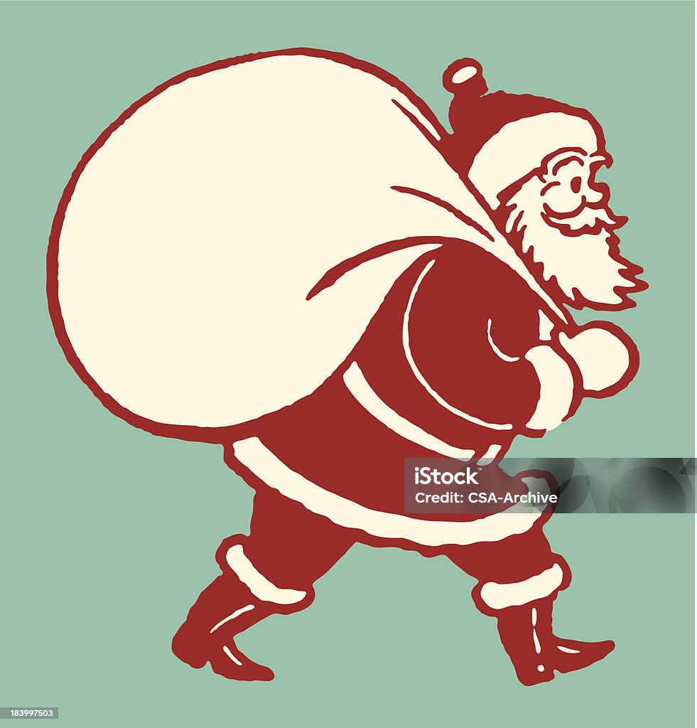 Santa Claus with Sack of Toys Santa Claus stock vector