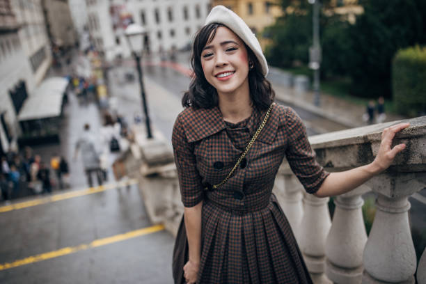 istock Charming woman in city 1839976956