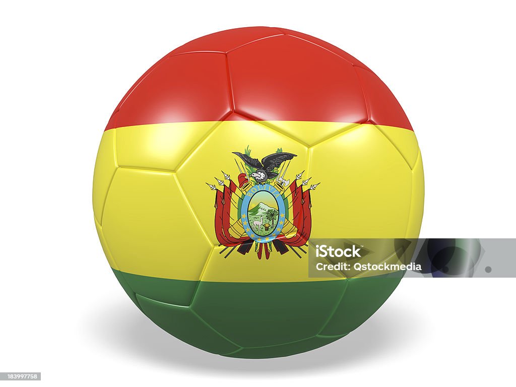 Fútbol/pelota de fútbol con la bandera de Bolivia. - Foto de stock de Bandera libre de derechos