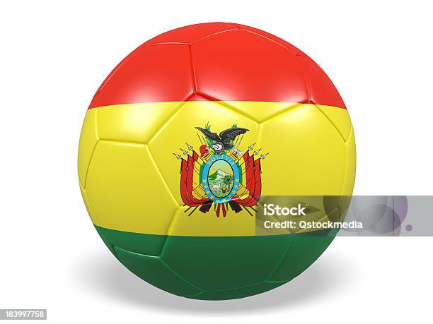 Fútbol Pelota De Fútbol Con La Bandera De Bolivia Foto de stock y más banco de imágenes de Bandera - Bandera, Blanco - Color, Bolivia