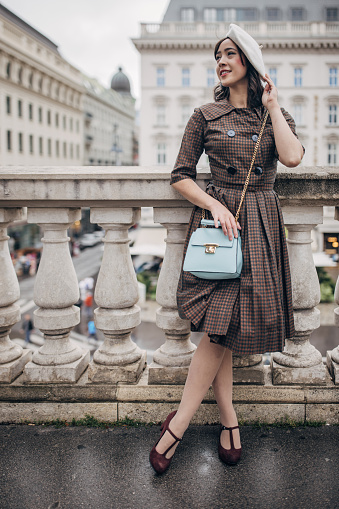 Modern young woman enjoying in Vienna.