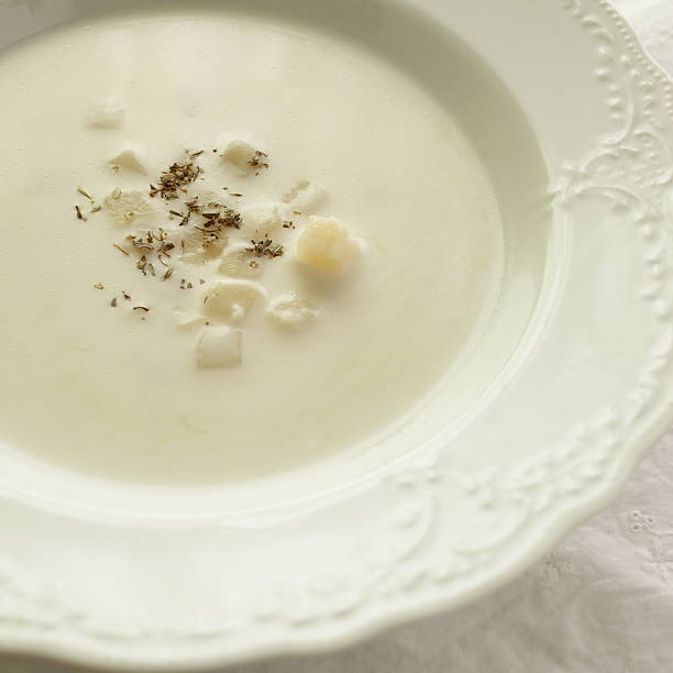 istock potato soup with dried herb on top 183999393