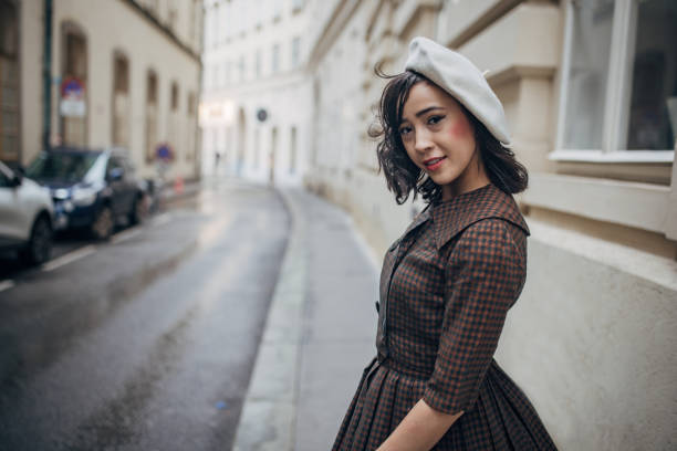 Modern young woman enjoying in Vienna.