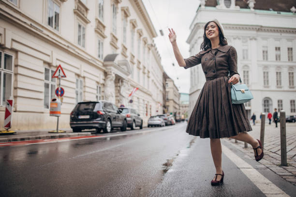 Modern young woman enjoying in Vienna.