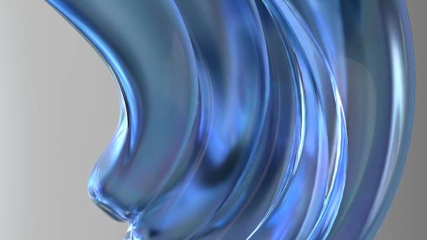 istock Water, Ice, Crystal Objects Contemporary Art Created with Fresh Organic Curves Elegant Modern 3D Rendering Abstract Background 1840031163