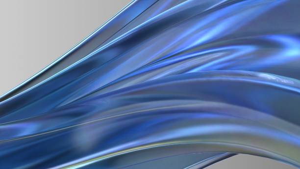 istock Water, ice, crystal objects Modern beauty created with fresh and delicate Bezier curves Elegant and modern 3D Rendering abstract background 1840051714