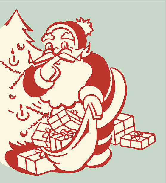 Santa Claus with Open Sack of Toys