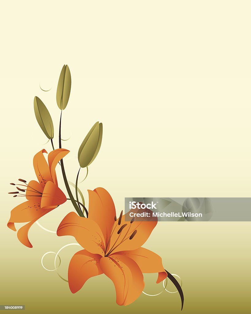 Lys d'automne - clipart vectoriel de Arbre en fleurs libre de droits