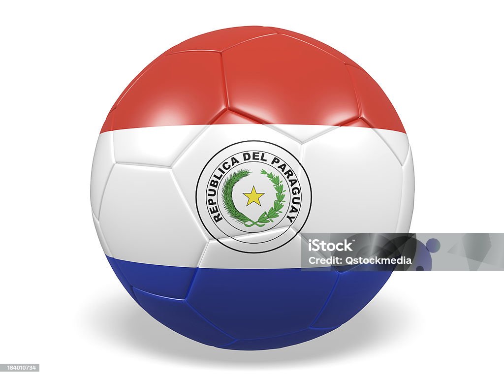 Fußball ball mit Paraguay Flagge. - Lizenzfrei Bildkomposition und Technik Stock-Foto