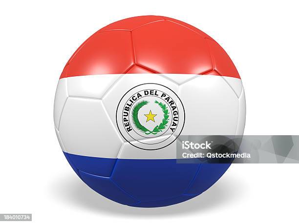 Fútbol Pelota De Fútbol Con La Bandera Del Paraguay Foto de stock y más banco de imágenes de Bandera