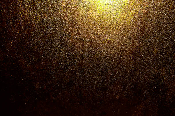 istock gold black glitter texture abstract banner background with space. Twinkling glow stars effect. Like outer space, night sky, universe. Rusty, rough surface, grain. 1840114285