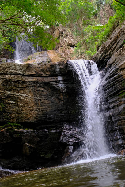 istock waterfall, forest and rocks landscape view 1840123597