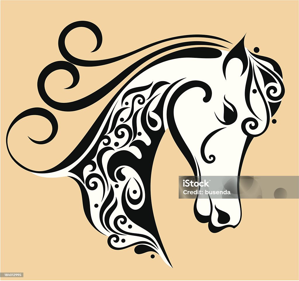 Koń - Grafika wektorowa royalty-free (Część ciała zwierzęcia)