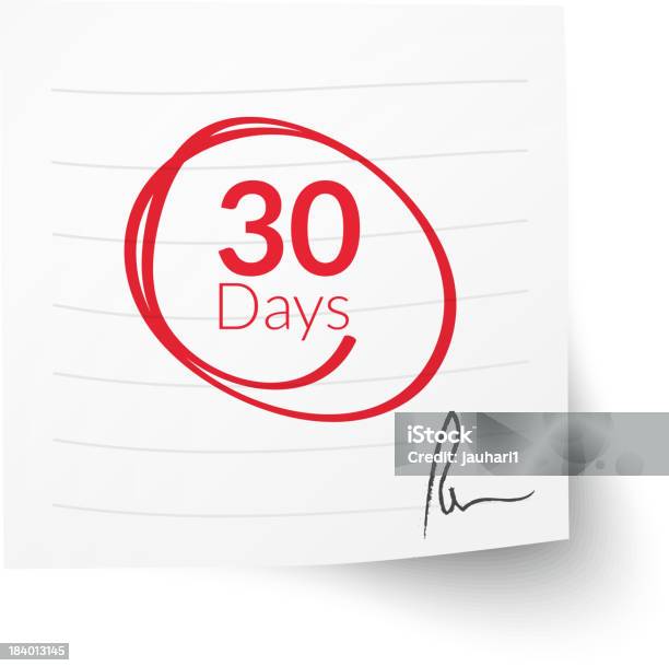 Ilustración de Nota Plazo De 30 Días y más Vectores Libres de Derechos de Carta - Documento - Carta - Documento, Colorido, Correspondencia