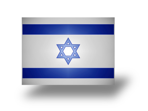Israel flag simple illustration for independence day