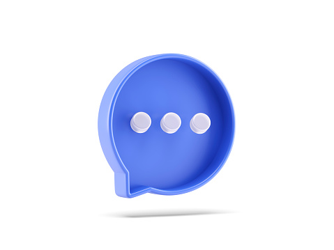 Discussion and communication icon. 3d illustration