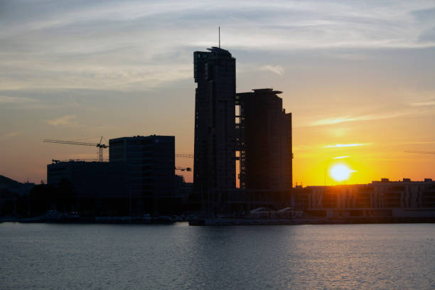 istock Gdynia, Poland, sunset over the city. 1840163067